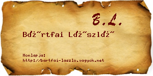 Bártfai László névjegykártya